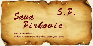 Sava Pirković vizit kartica
